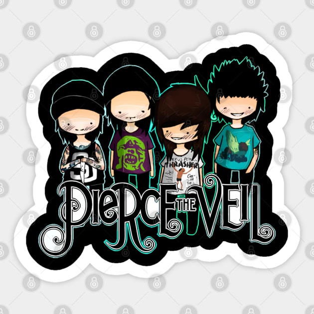 Pierce The Veil Sticker by ProjectDogStudio